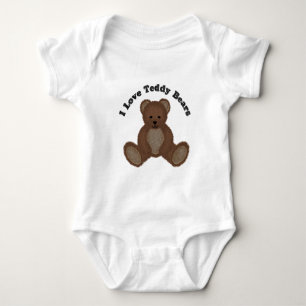 Body J'aime Nounours bébé poil floue