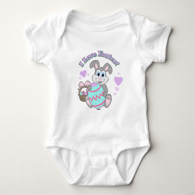 Body J'Aime Pâques ! Lapin de Pâques (Devant)