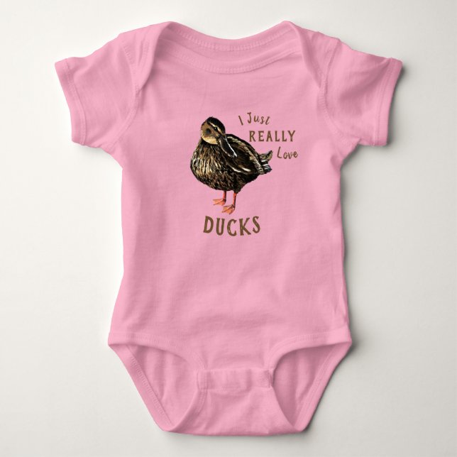 Body J'Aime Vraiment Les Canards Bodysuit Bébé (Devant)
