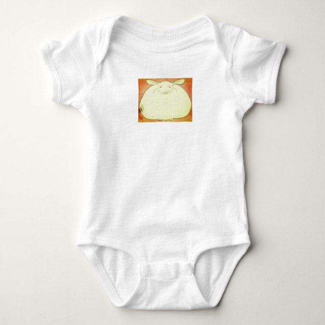 BODY JAPONAIS GRAS BUNNY NOM PERSONNALISÉ BABY BODYSUIT (Devant)