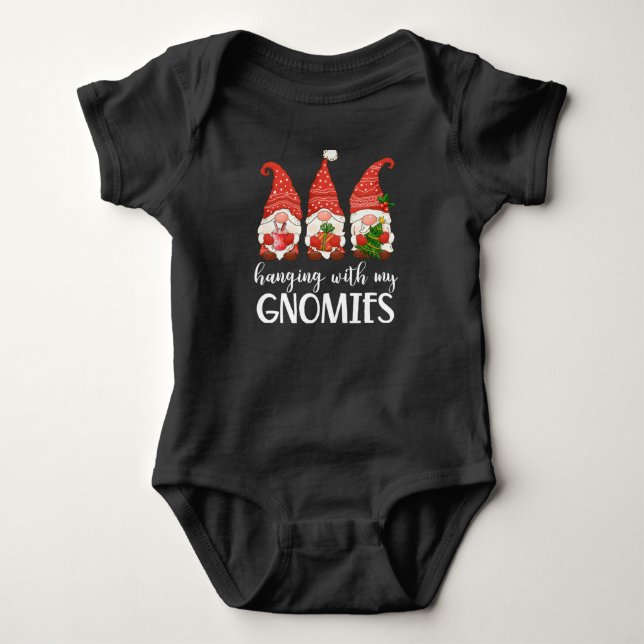 Body Jardin Gnome Pyjamas Noël - Accrocher avec mon (Devant)