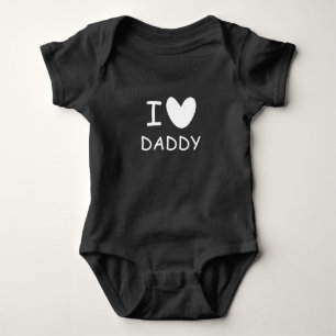 Body Je aime papa drôle bébé noir bodysuit creeper