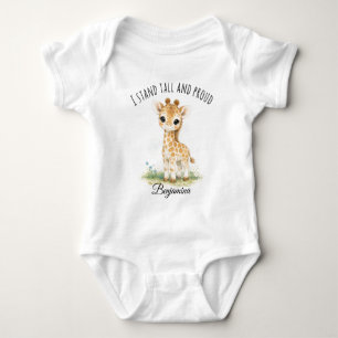 Body “Je me tiens grand et fier” Douce girafe Safari bé