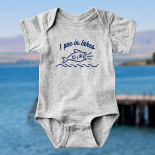 Body Je Pie Dans Les Lacs Drôle Baby Bodysuit (Créateur téléchargé)