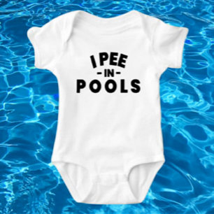 Body Je Pie Dans Les Piscines Drôle Baby Bodysuit