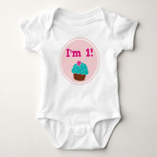 Body Je suis 1 Cupcake Anniversaire