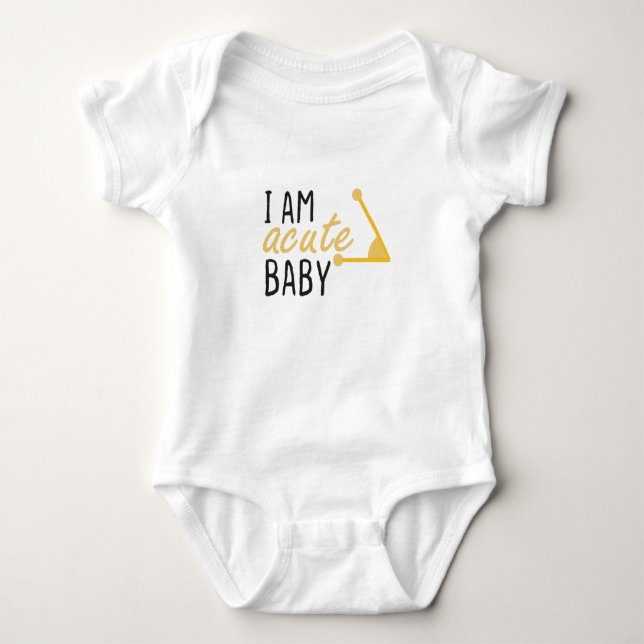 Body Je suis Aigu Bébé Jaune, Math Baby, Nouveau Cadeau (Devant)