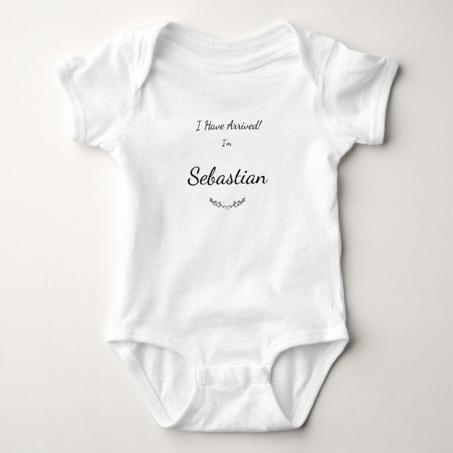 Body Je Suis Arrivé ! Tee - shirt bébé pour Sebastian (Devant)