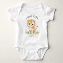 "Je Suis Brave Et Audacieux" Baby Shower Mignon Pe