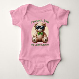 Body Je suis Cool Teddy Bear avec Green Bow personnalis