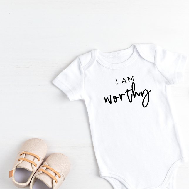 Body Je suis digne (I am worthy baby bodysuit)