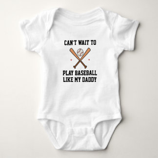 Body Je suis impatient de jouer au baseball comme papa