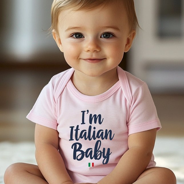 Body "Je suis Italien Bébé" Fière Fierté Italienne ("I'm Italian Baby" Funny Baby Bodysuit with Italian Flag accent for Pride gift and Baby showers)
