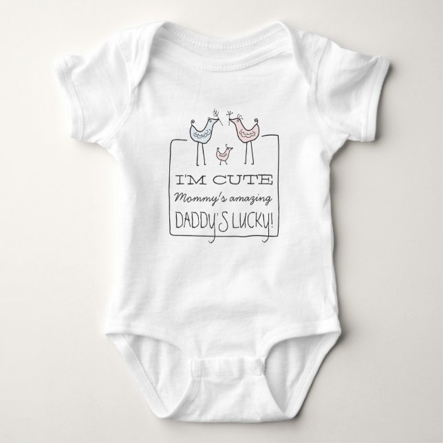 Body Je suis mignonne, le T-shirt Lucky Funny Baby de p (Devant)