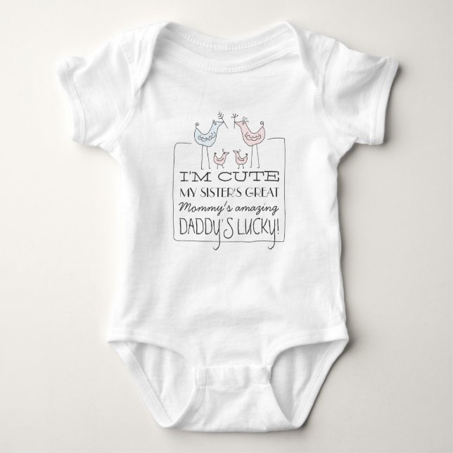 Body Je suis mignonne, le T-shirt Lucky Funny Baby de p (Devant)