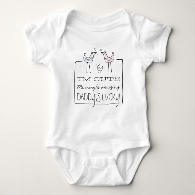 Body Je suis mignonne, le T-shirt Lucky Funny Baby de p (Devant)