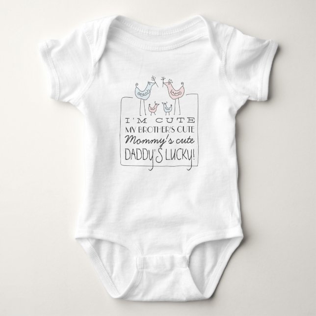 Body Je suis mignonne, le T-shirt Lucky Funny Baby de p (Devant)