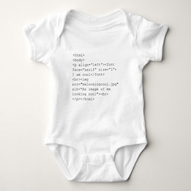 Body "Je suis" pièce en t fraîche de codage de HTML (Devant)