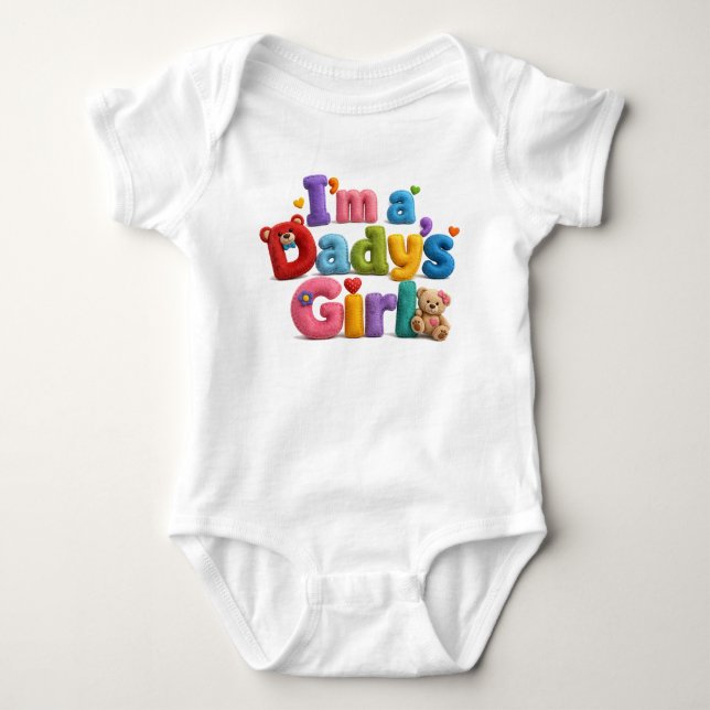 Body Je suis une fille à Papa couleur (Devant)