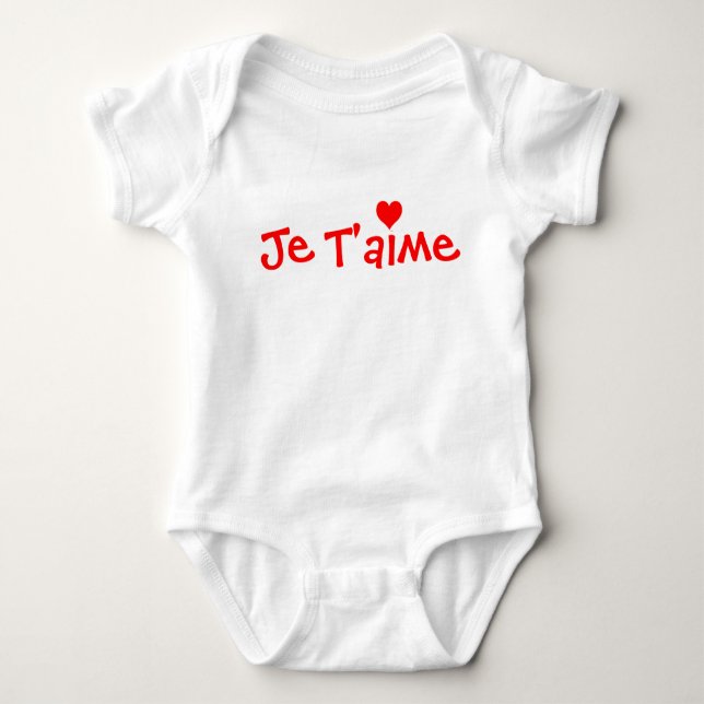 Body Je T'aime chemise bébé (Devant)