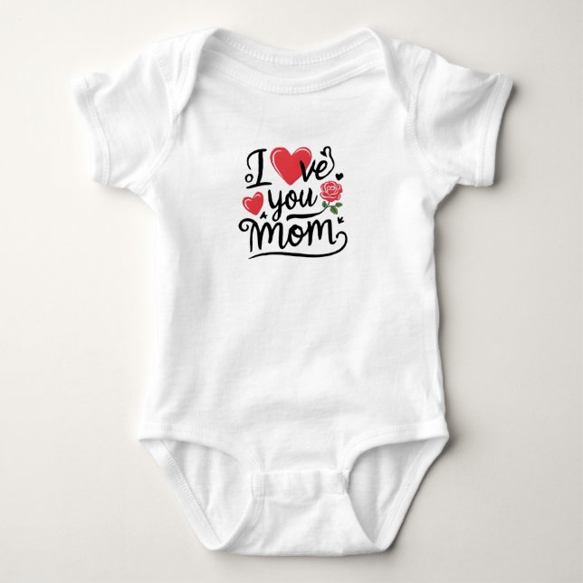 Body Je t'aime maman design pour enfants sincère (Devant)