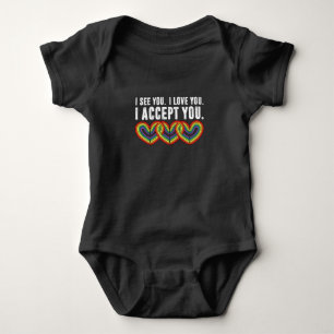 Body Je te vois je t'aime je t'accepte arc-en-ciel LGBT