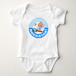 Body Je vais être une Rockstar Blue African Baby Bodysu