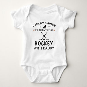 Body Je vais jouer au hockey avec papa - Fan de hockey