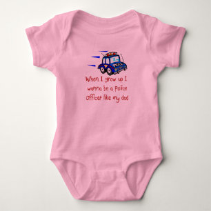 Body Je veux être un policier comme mon bébé T-Shi d