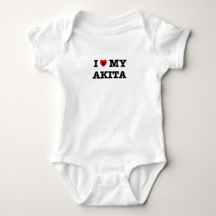 Body J'Entends Mon Bébé Akita Bodysuit