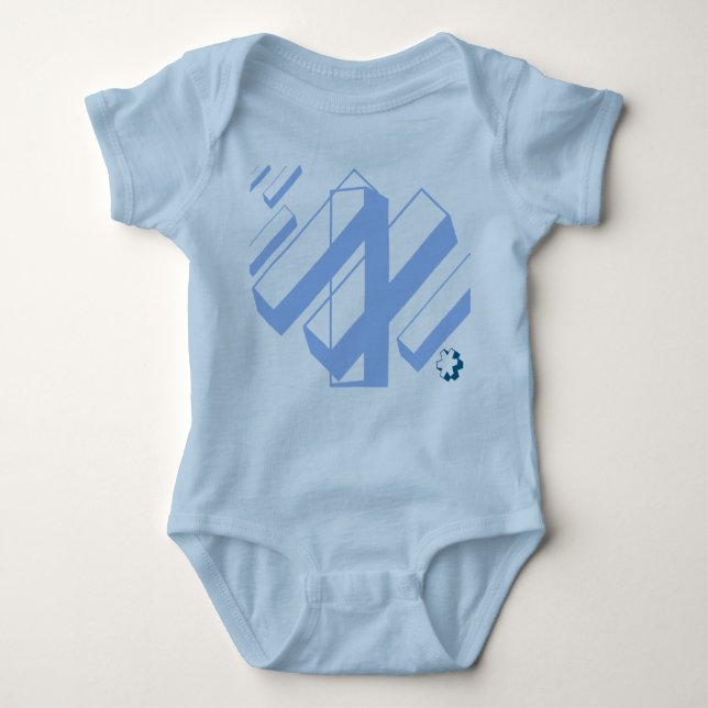 Body Jersey BLEU BABY Bodysuit UNISEX / Mmétropolim (Devant)
