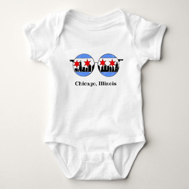 Body jersey de bébé de chicaGOggles (Devant)