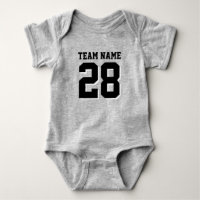 Jersey de football gris et noir Sports Baby Romper