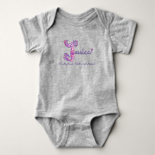 Body Jessica filles nom et sens J monogramme chemise
