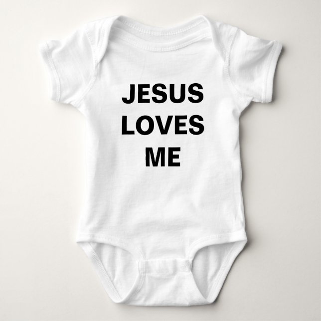 Body "Jesus Loves Me" Bébé Jersey Bodysuit (Devant)