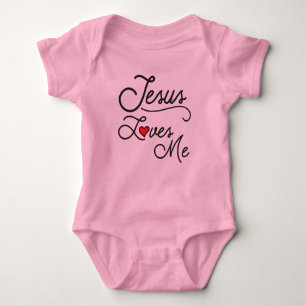 Body Jésus m'aime Chemise bébé avec coeur