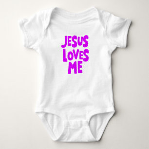 Body "Jésus m'aime" Douce et Simple Violet