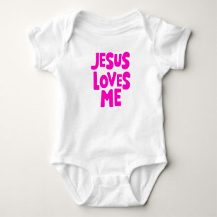 Body "Jésus m'aime" Doux et Simple rose