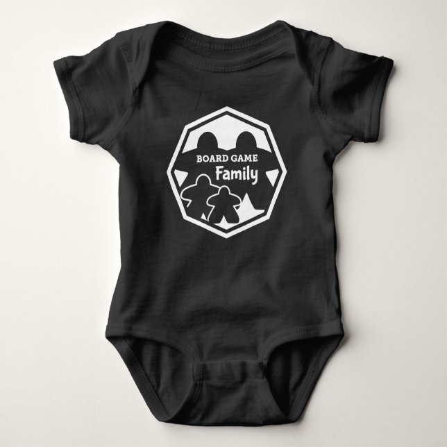 Body Jeu de société Famille 2P2K Cadre blanc Baby Shirt (Devant)