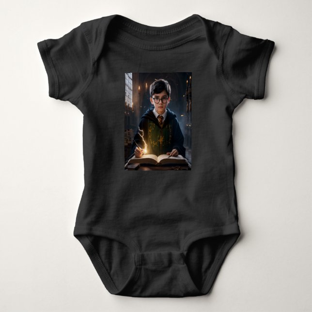 Body Jeune sorcier à Hogwarts - Magic Await Tee (Devant)