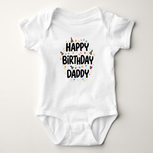BODY JEUX ANNIVERSAIRE DADDY VÊTEMENTS DE BÉBÉ (Devant)