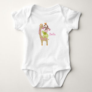 Body Jill Jungle / Fille Animaux Chemise bébé