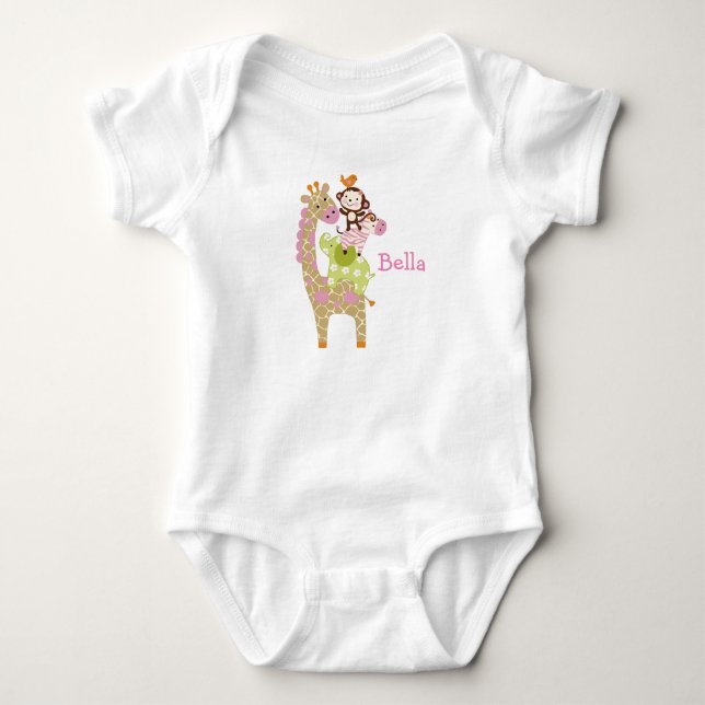 Body Jill Jungle / Fille Animaux Chemise bébé (Devant)