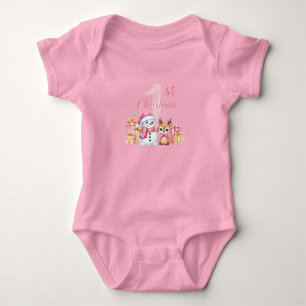 Body Joie des Fêtes – Le Premier Noël de Bébé Fille