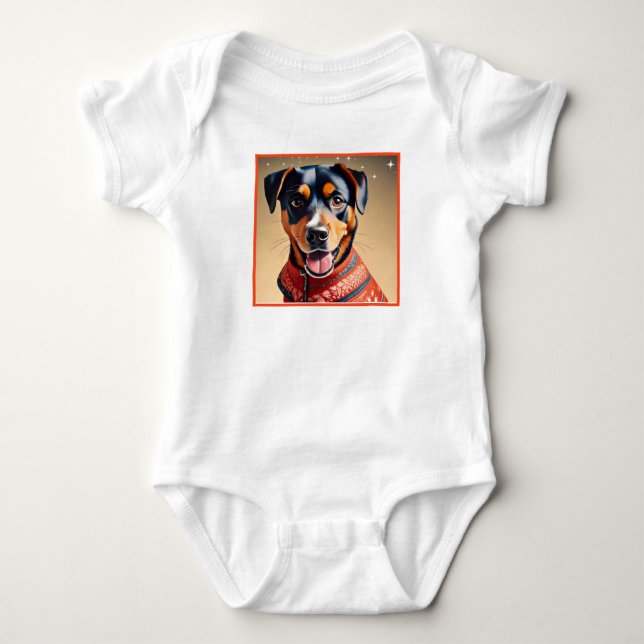 Body Joie festive : mélange de Rottweiler cosy en pull  (Devant)