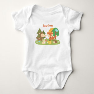 Body Joli Animal Coloré de la Forêt pour Bébés