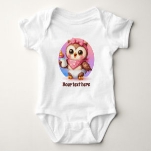 Body Joli animal personnalisable les filles hibou