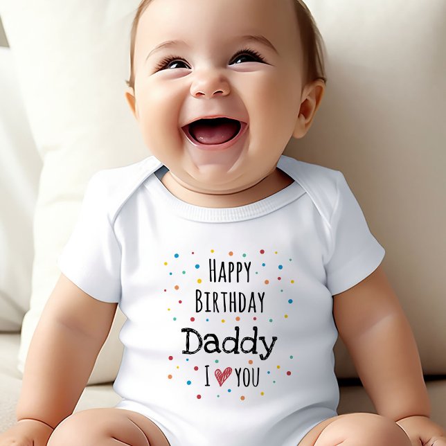 Body Joli anniversaire papa (Happy Birthday Daddy Baby Bodysuits - Adorable Designs for Dad's Big Day!)