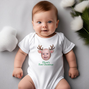 Body Joli bébé de premier Noël rennes