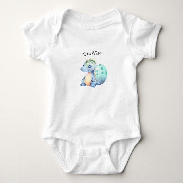 Body Joli bébé dinosaure à l'aquarelle (Devant)